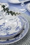 Hermia Vajilla de Porcelana 26 Piezas Azul y Blanco